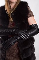Длинные перчатки черные