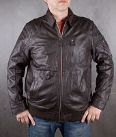 Мужская кожаная куртка ROSS&COLE размер 52 в интернет-магазине todalamoda