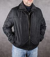Куртка замшевая черная с двойным подкладом Nada Moda, размер 54-56 в интернет-магазине todalamoda