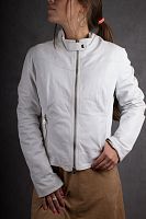 Кожаная женская куртка белая  VeraPell в интернет-магазине todalamoda