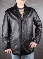 Куртка мужская черного цвета из натуральной кожи, размер 52-54 в интернет-магазине todalamoda