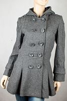Пальто серое с капюшоном Warehouse размер 42-44 в интернет-магазине todalamoda