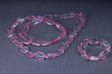 Набор бижутерии розовый (бусы+браслет) в интернет-магазине todalamoda