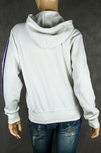 Олимпийка белая с капюшоном Adidas ADIDAS в интернет-магазине todalamoda фото 3