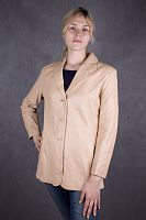 Кожаная куртка женская кремовая Vera Pelle, размер 46 в интернет-магазине todalamoda