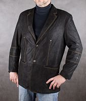 Куртка мужская из коричневой кожи, размер 50-52 в интернет-магазине todalamoda