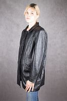 Кожаная куртка женская Mode Dame черная, размер 50-52 в интернет-магазине todalamoda