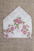 Набор носовых платков с цветочным орнаментом (3шт) в интернет-магазине todalamoda