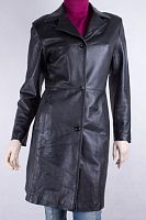 Плащ черный кожаный Windsor размер 44-46 в интернет-магазине todalamoda