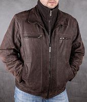 Теплая мужская куртка из замши Rino&Pelle, размер 54-56 в интернет-магазине todalamoda