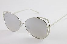 Модные женские солнцезащитные зеркальные очки в футляре в интернет-магазине todalamoda