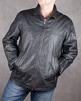 Мужская черная кожаная куртка Canda, размер 52 в интернет-магазине todalamoda