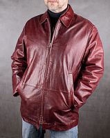 Куртка кожаная с утепленным подкладом Hugo Boss, размер 52 в интернет-магазине todalamoda