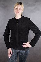 Черная замшевая куртка прямого кроя Well done, размер 48-50 в интернет-магазине todalamoda