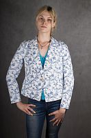 Пиджак женский белый с цветами Zara Woman, размер 48 в интернет-магазине todalamoda