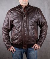 Мужская кожаная куртка Tommy Hilfiger, размер 52-54
