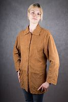 Замшевая куртка женская светло-коричневая свободного кроя Lavorazione Artigianale Vera Pelle, размер 50-52  в интернет-магазине todalamoda