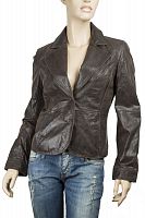Куртка кожаная коричневая Clockhouse в интернет-магазине todalamoda