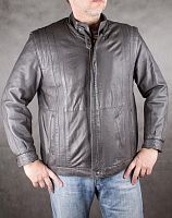 Куртка мужская серого цвета из натуральной кожи, размер 50-52 в интернет-магазине todalamoda