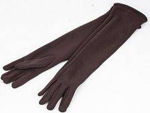 Длинные перчатки женские коричневые