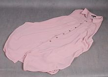 Длинная блузка без рукавов светло-розовая Cleo, размер 54 в интернет-магазине todalamoda