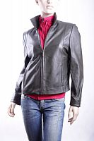 Женская кожаная куртка темно-коричневого цвета в интернет-магазине todalamoda