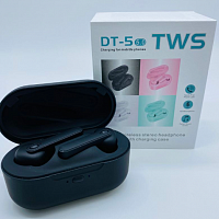 Беспроводные спортивные водонепроницаемые наушники DT-5  TWS с bluetooth черные в интернет-магазине todalamoda