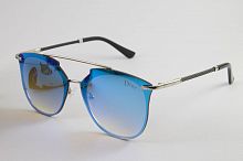 Стильные женские солнцезащитные зеркальные очки Dior в футляре в интернет-магазине todalamoda