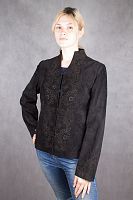 Кожаная куртка женская черная с узорами Avant Premiere, размер 46 в интернет-магазине todalamoda