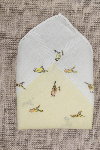 Набор носовых платков с птицами и бабочками (3шт)  в интернет-магазине todalamoda фото 3