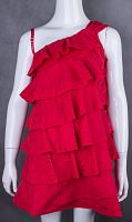 Платье красное с воланами и вышивкой размер 8-9 лет в интернет-магазине todalamoda