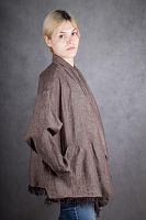 Пиджак-накидка женская коричневая Zara Woman, размер 48-50 в интернет-магазине todalamoda