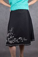 Юбка женская черная Sml Sport с вышитыми цветами, размер 52 в интернет-магазине todalamoda