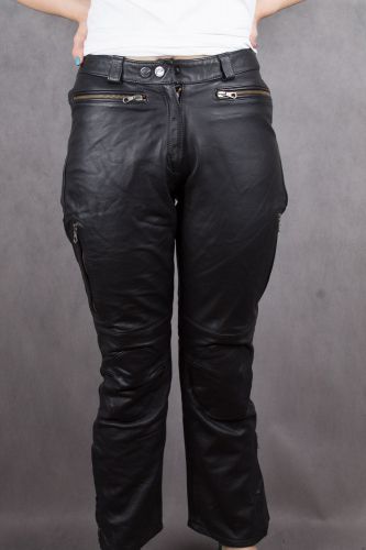 Мото-штаны женские кожаные черные M Tech, размер 42-44  в интернет-магазине todalamoda