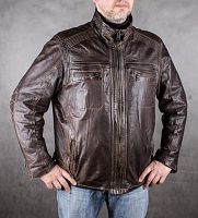 Коричневая кожаная куртка Digel, размер 56-58 в интернет-магазине todalamoda