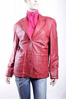 Жакет женский кожаный красный SIXTH SENSE в интернет-магазине todalamoda