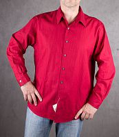 Мужская рубашка с длинным рукавом красная Kenneth Cole Reaction, размер 52-54 в интернет-магазине todalamoda