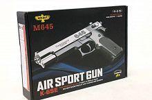Пистолет пластиковый 20 см. на 6 мм пульках AIR SOFT GUN K-6SE страйкбольный пружинный в интернет-магазине todalamoda