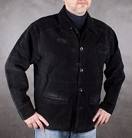 Пиджак из замши черный Armando, размер 50 в интернет-магазине todalamoda
