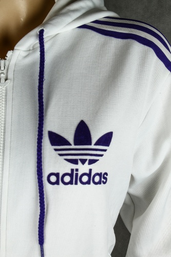 Олимпийка белая с капюшоном Adidas ADIDAS в интернет-магазине todalamoda фото 2