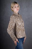 Пиджак женский коричневый с цветами Requirements, размер 48 в интернет-магазине todalamoda