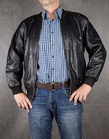Мужская куртка из натуральной кожи YKK, размер 50-52 в интернет-магазине todalamoda