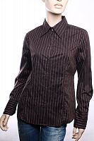 Блузка коричневая в полоску ESPRIT стрейч размер 46-48 в интернет-магазине todalamoda